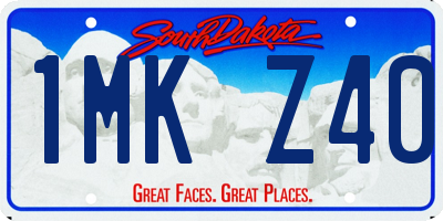 SD license plate 1MKZ40