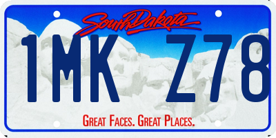 SD license plate 1MKZ78