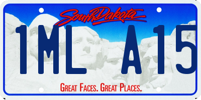 SD license plate 1MLA15