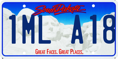 SD license plate 1MLA18
