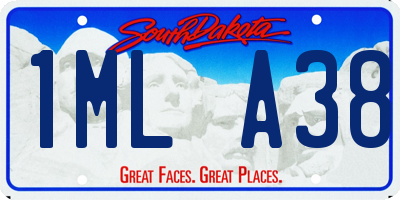 SD license plate 1MLA38