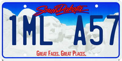 SD license plate 1MLA57