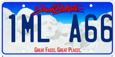 SD license plate 1MLA66
