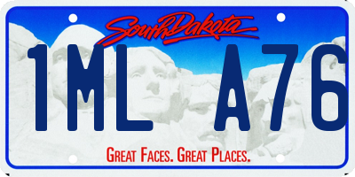 SD license plate 1MLA76