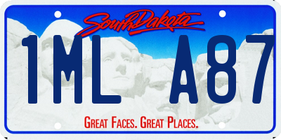 SD license plate 1MLA87