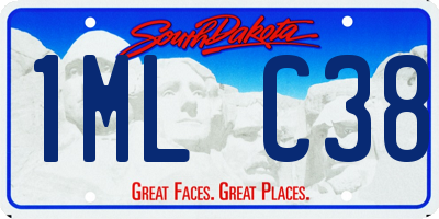 SD license plate 1MLC38