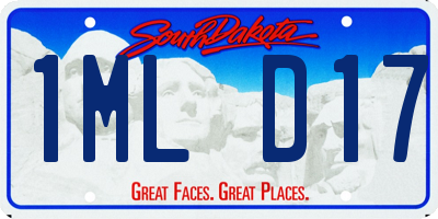 SD license plate 1MLD17