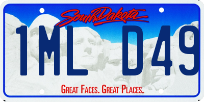 SD license plate 1MLD49