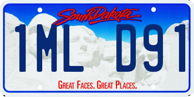 SD license plate 1MLD91