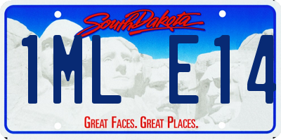 SD license plate 1MLE14
