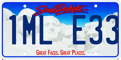 SD license plate 1MLE33