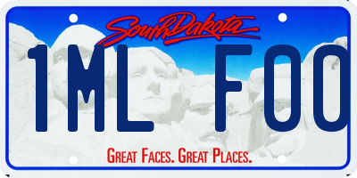 SD license plate 1MLF00