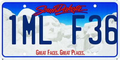SD license plate 1MLF36