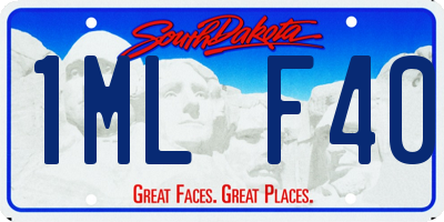 SD license plate 1MLF40