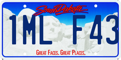 SD license plate 1MLF43
