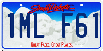 SD license plate 1MLF61