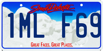 SD license plate 1MLF69