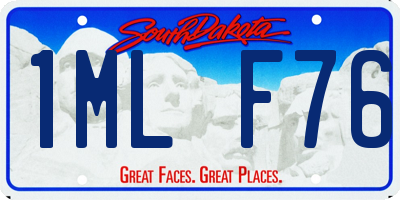 SD license plate 1MLF76