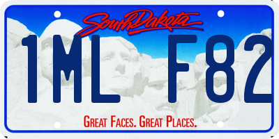 SD license plate 1MLF82