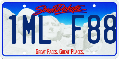 SD license plate 1MLF88