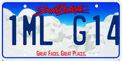 SD license plate 1MLG14