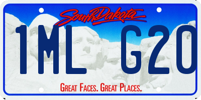 SD license plate 1MLG20