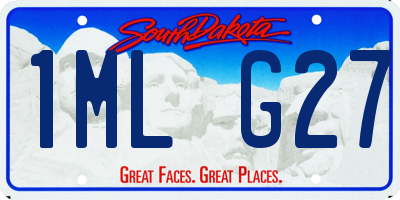 SD license plate 1MLG27