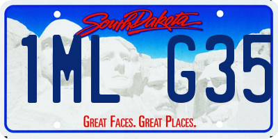 SD license plate 1MLG35