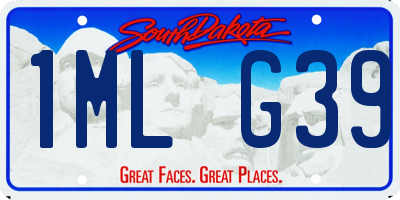 SD license plate 1MLG39
