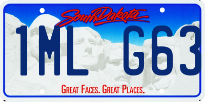SD license plate 1MLG63