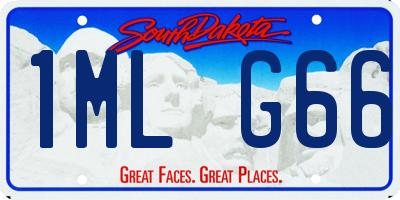 SD license plate 1MLG66