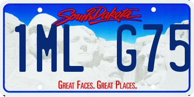 SD license plate 1MLG75