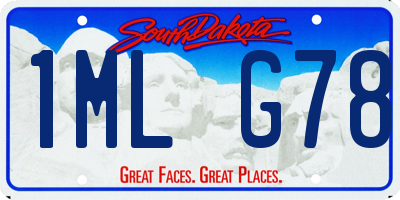 SD license plate 1MLG78