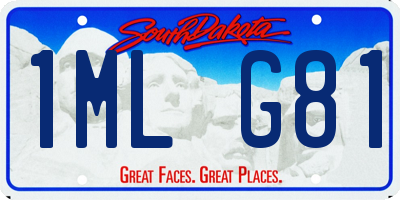 SD license plate 1MLG81