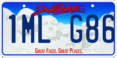 SD license plate 1MLG86