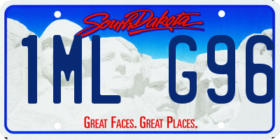 SD license plate 1MLG96
