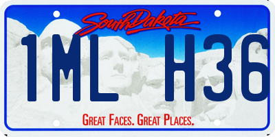 SD license plate 1MLH36