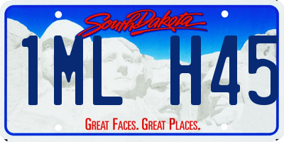 SD license plate 1MLH45