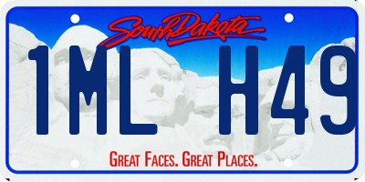 SD license plate 1MLH49