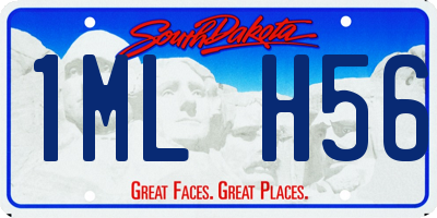 SD license plate 1MLH56