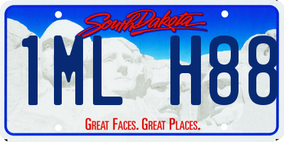SD license plate 1MLH88