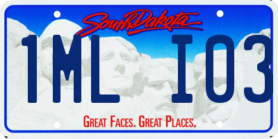 SD license plate 1MLI03
