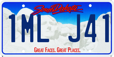 SD license plate 1MLJ41