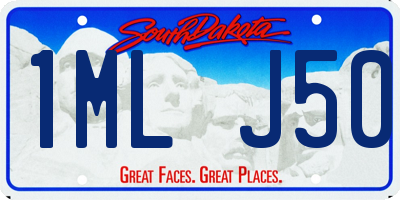 SD license plate 1MLJ50