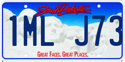 SD license plate 1MLJ73