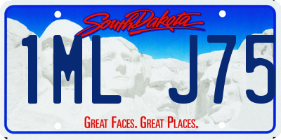 SD license plate 1MLJ75