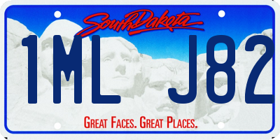 SD license plate 1MLJ82