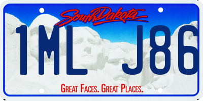 SD license plate 1MLJ86
