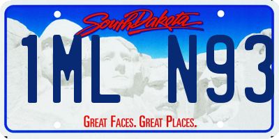 SD license plate 1MLN93