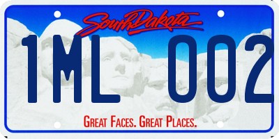 SD license plate 1MLO02